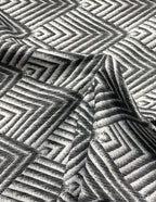 Tessuto Rasatello Spigato Celeste Azzurro 280h - WorldTessuti