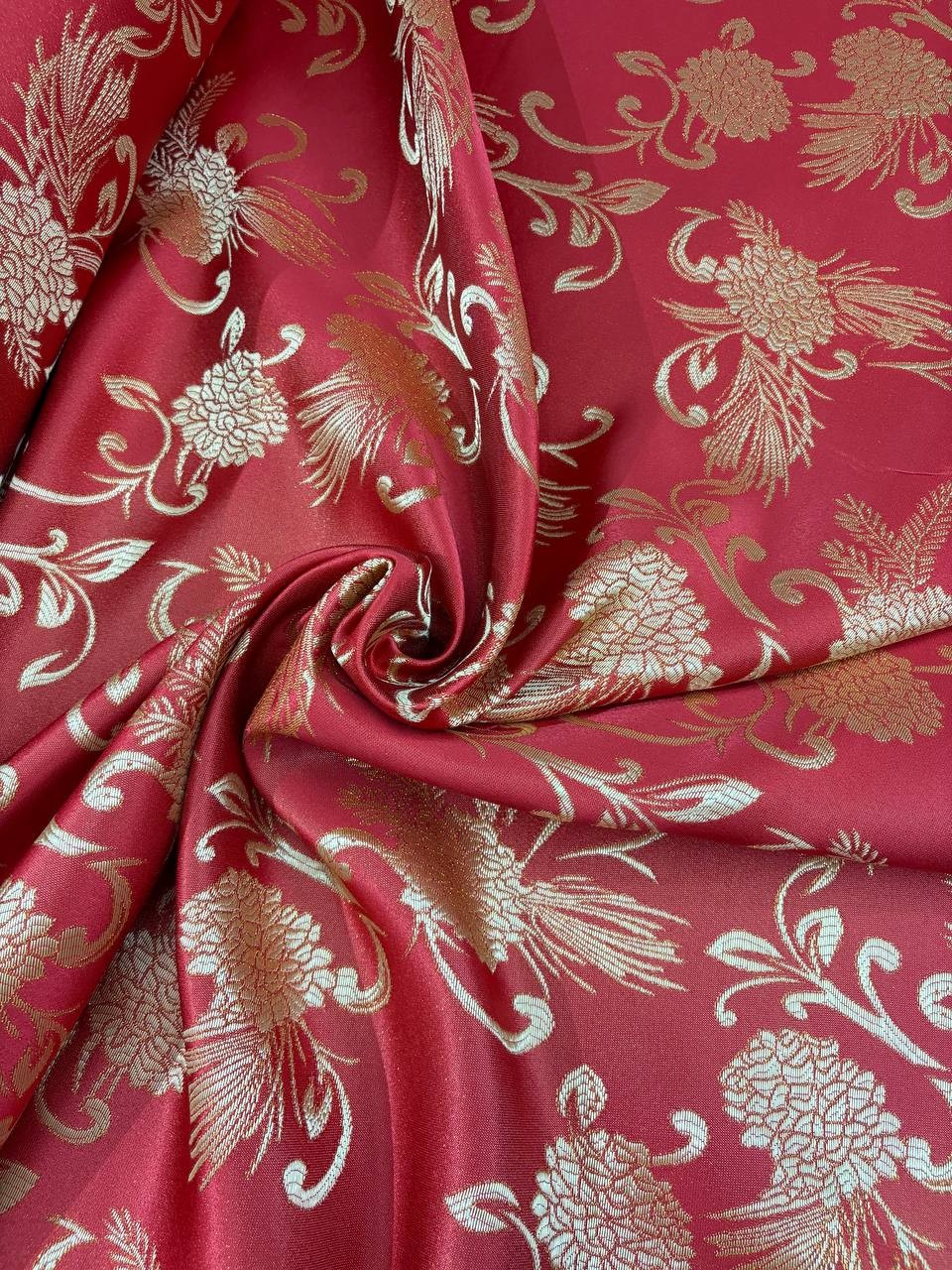Damascato Rosso Glitter Variante 1