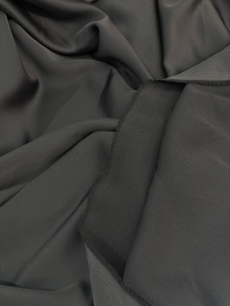 Satin Cady Elastico DoubleFace NERO (sottoprezzo)