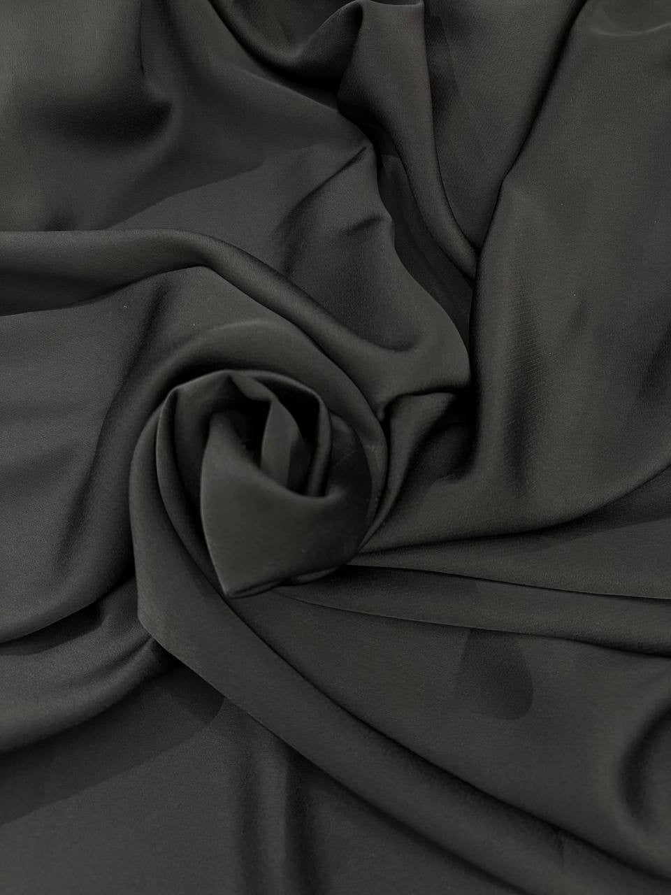 Satin Cady Elastico DoubleFace NERO (sottoprezzo)