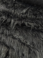 Ecopelliccia Pelo Lungo Filo Glitter NERA - WorldTessuti