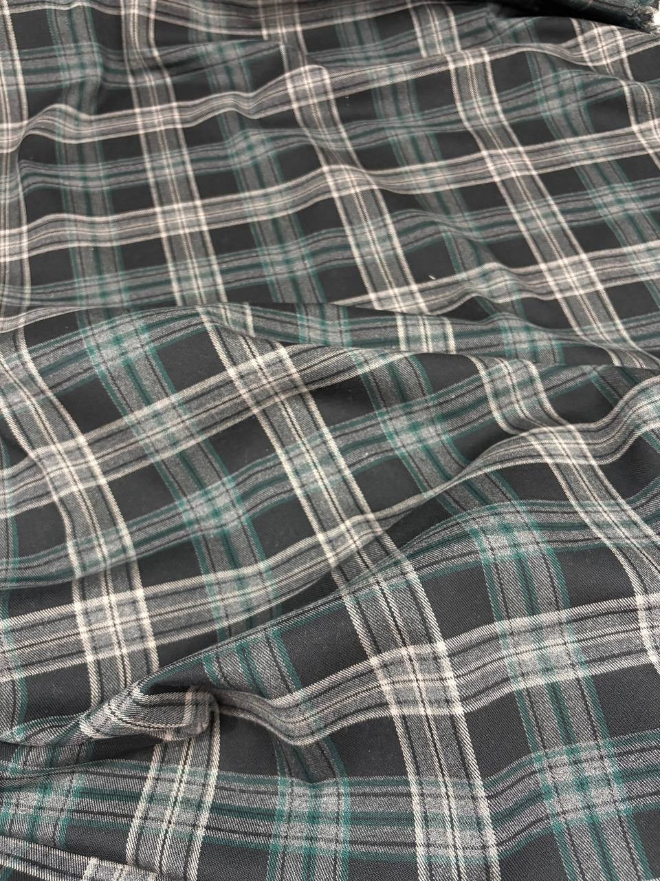 Tartan Scozzese Quadrone Verde Nero