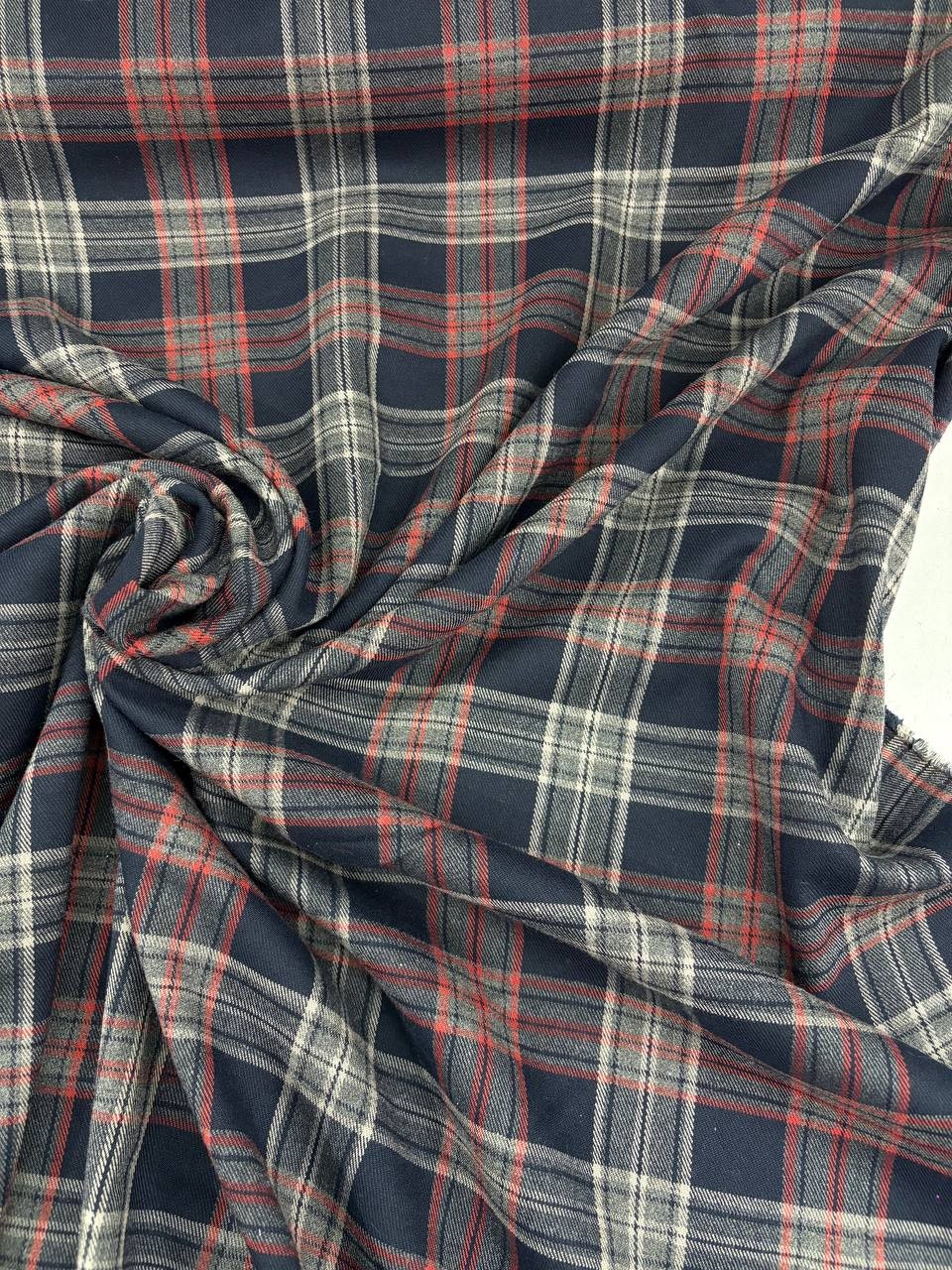 Tartan Scozzese Quadrone Blu Arancio