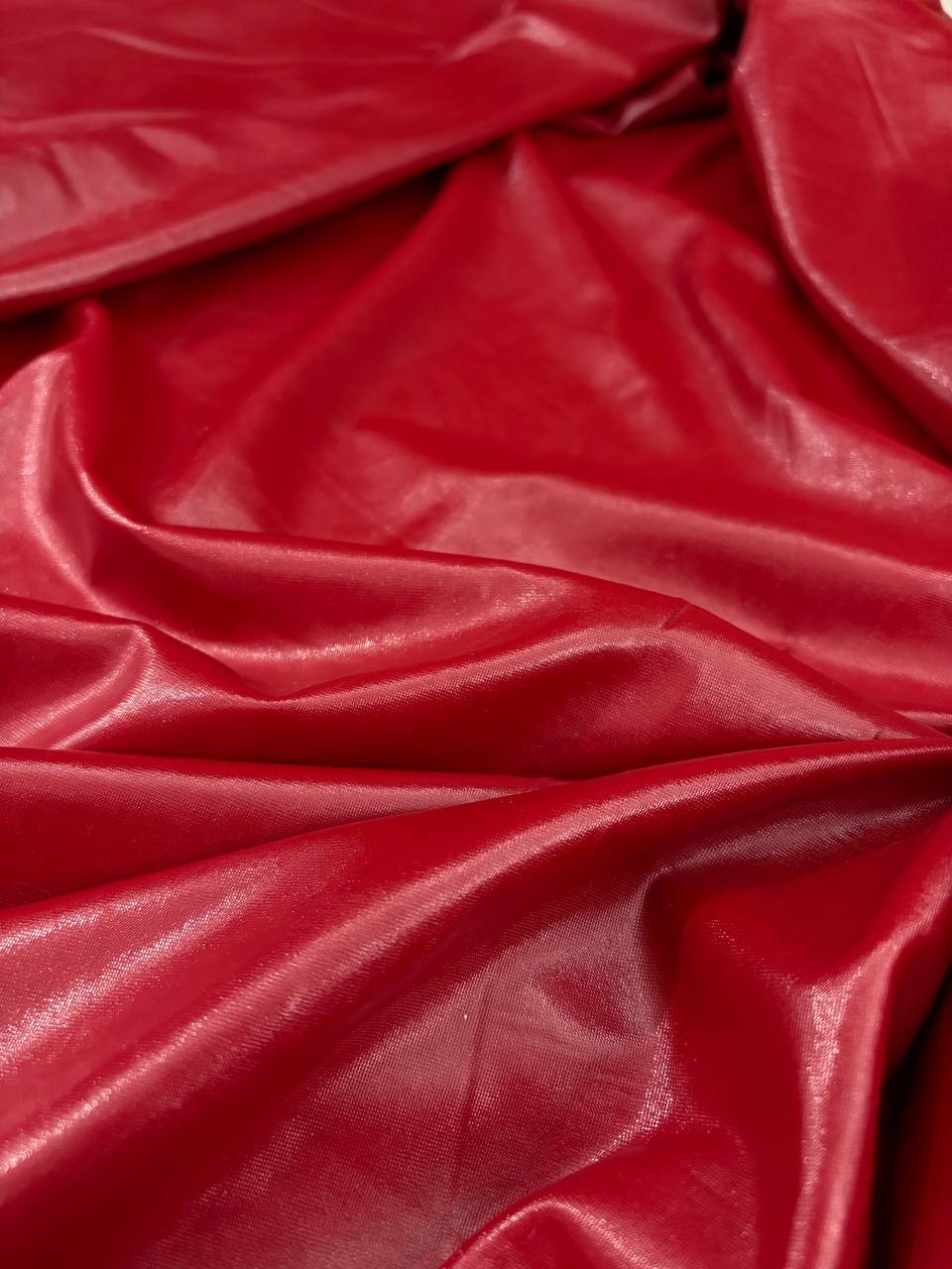 Lycra placcata effetto vernice ROSSO