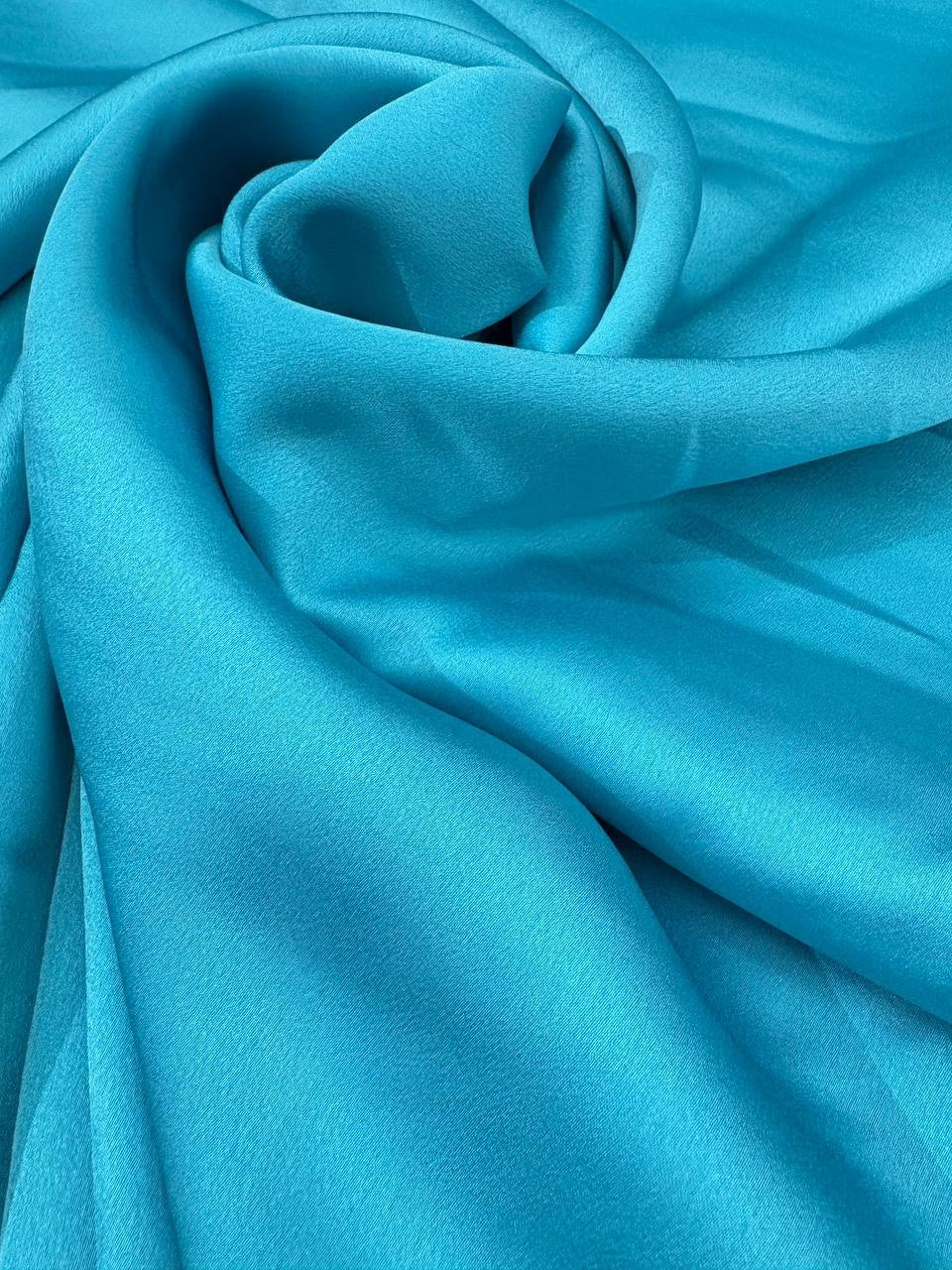 Satin Raso Manoseta Turchese SOTTOPREZZO