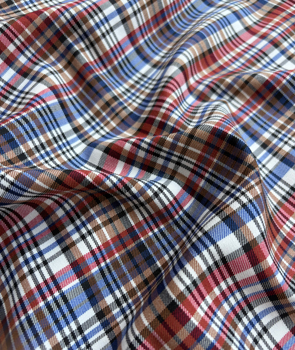 Tartan Scozzese Lanetta Blu Rosso Classico SOTTOPREZZO