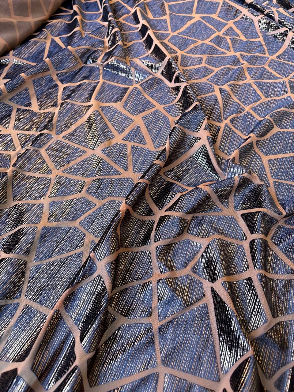 Lycra Animalier Squamata Astratta Filo Glitter Luxury