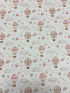 Piquet Cotone Mongolfiera Rosa - WorldTessuti