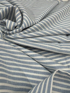 Tessuto cotone lino e cotone RIGA CELESTE MELANGE - WorldTessuti