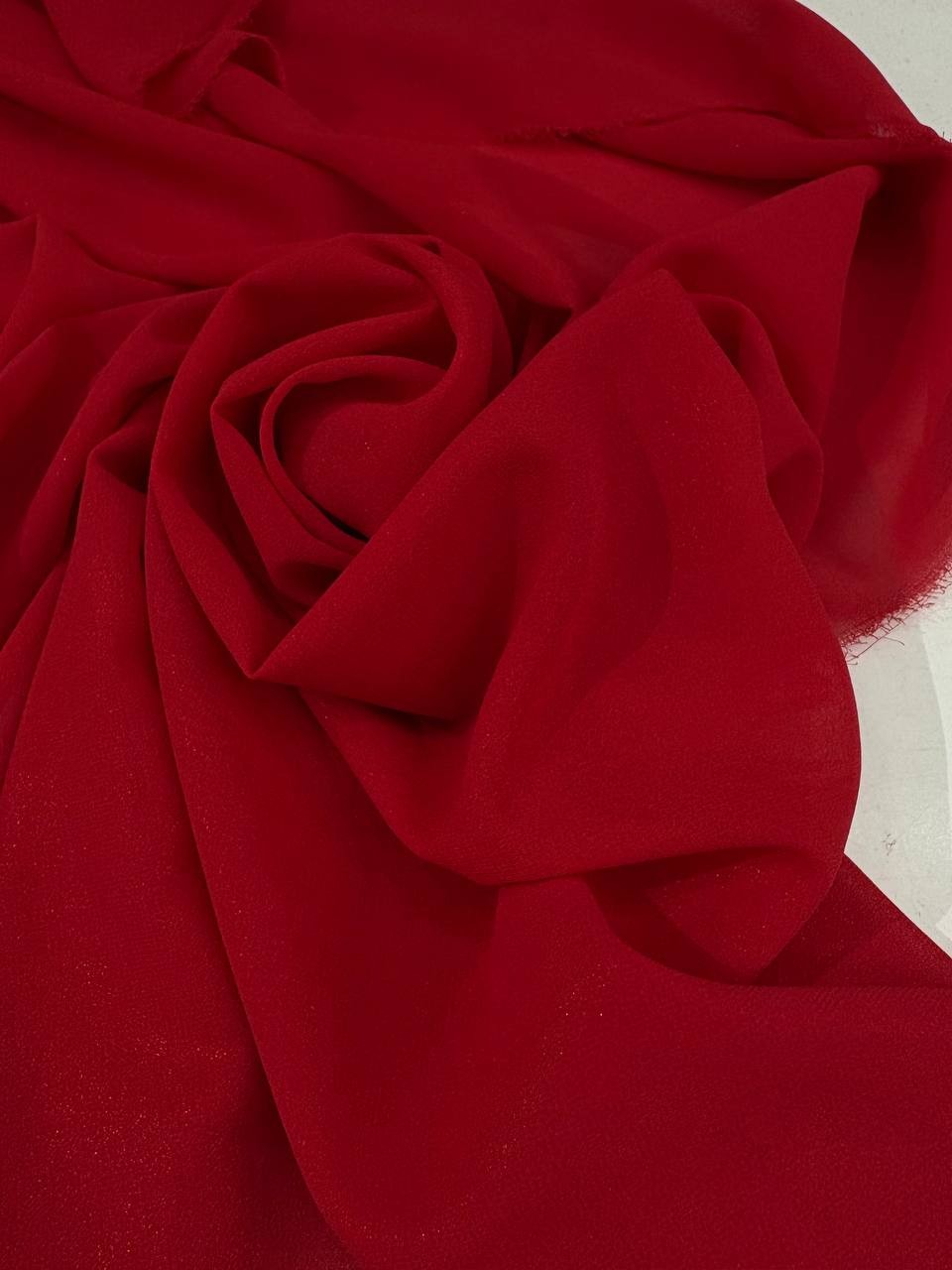 Chiffon Glitter Rosso