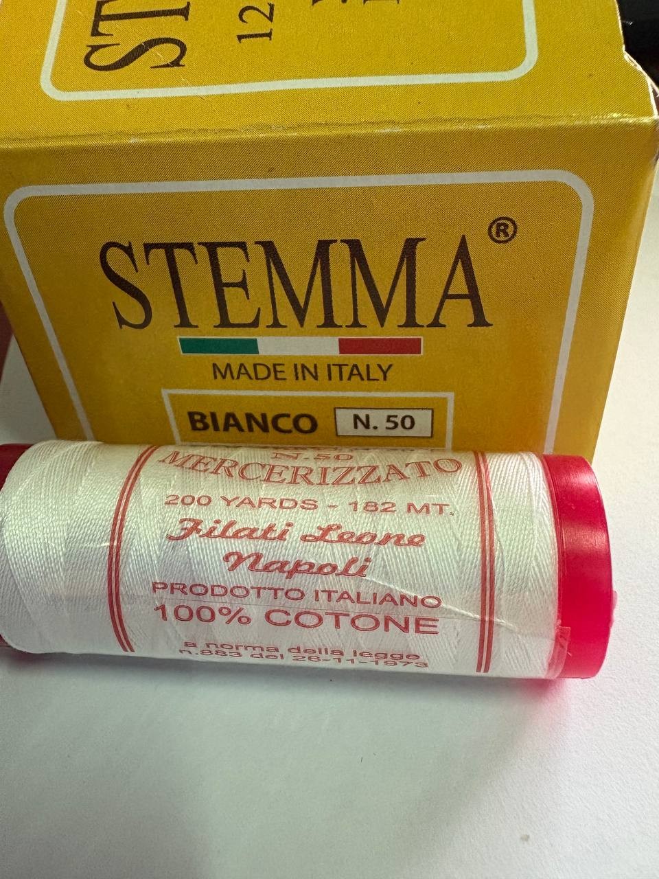 Filo COTONE 100% CUCIRINO Stemma Scatolo 200 YRD