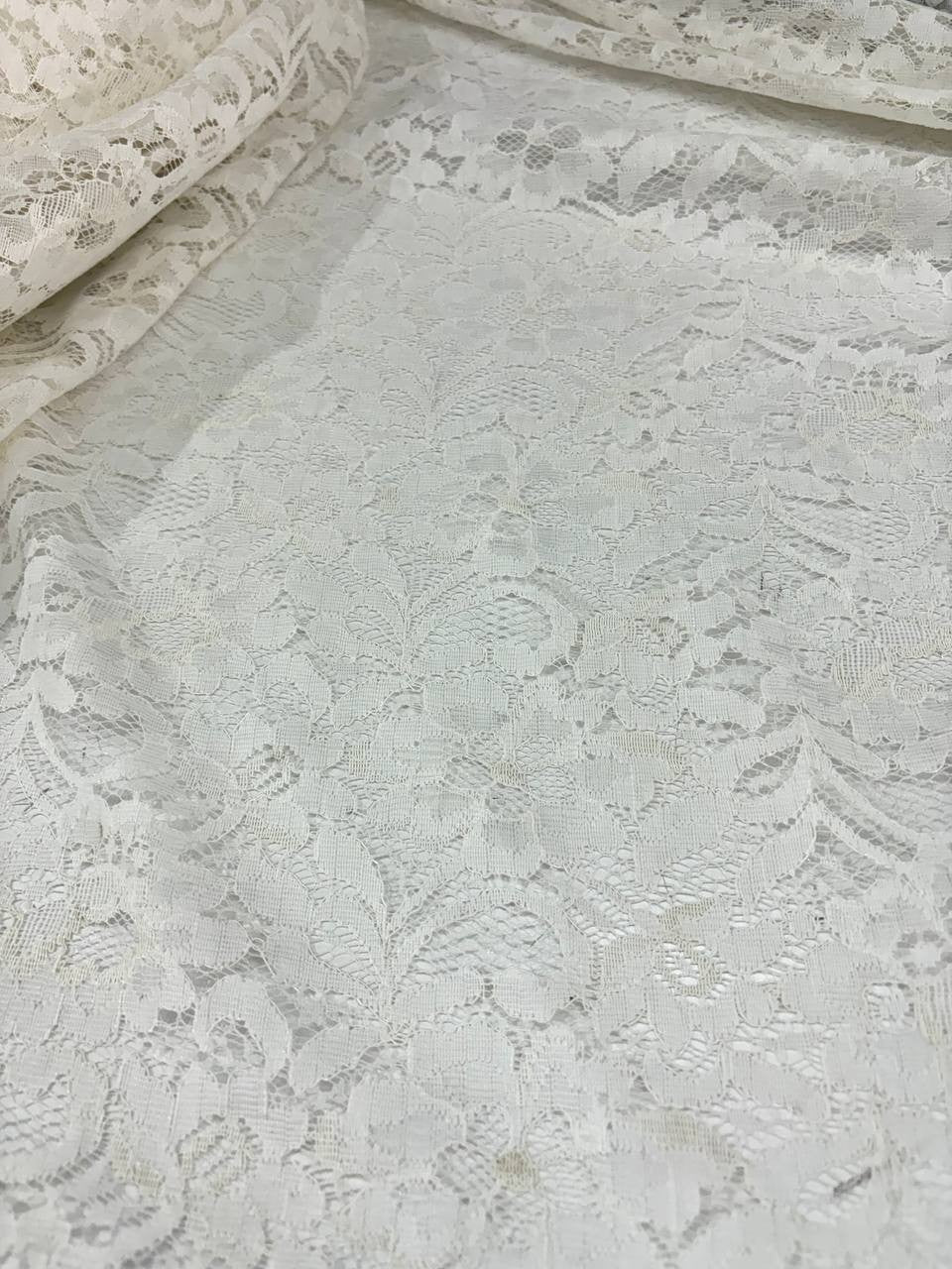 Pizzo Macramè Bianco Seta