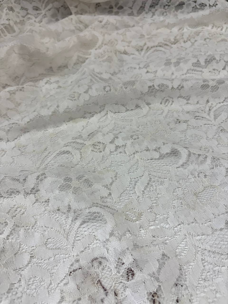 Pizzo Macramè Bianco Seta