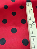 Raso Carnevale POIS Rosso - WorldTessuti