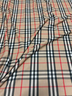 Lycra Tartan Beige - WorldTessuti