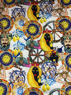 Satin Sicily Mediterraneo Scampolo 3,00x1,50 - WorldTessuti