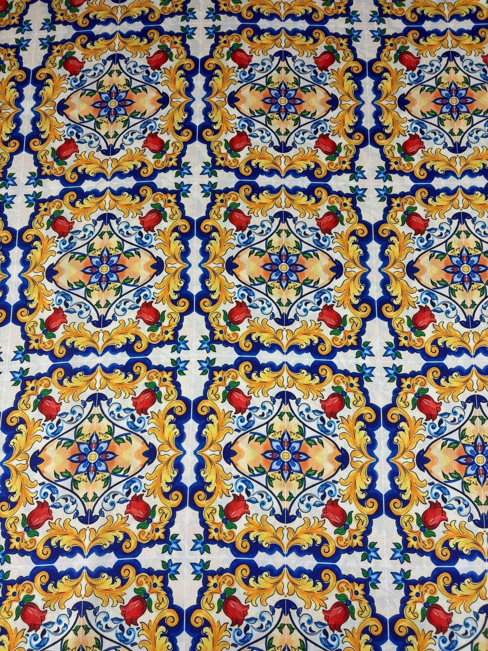 Satin Sicily Maiolica Reale Scampolo 0,80x1,50 - WorldTessuti