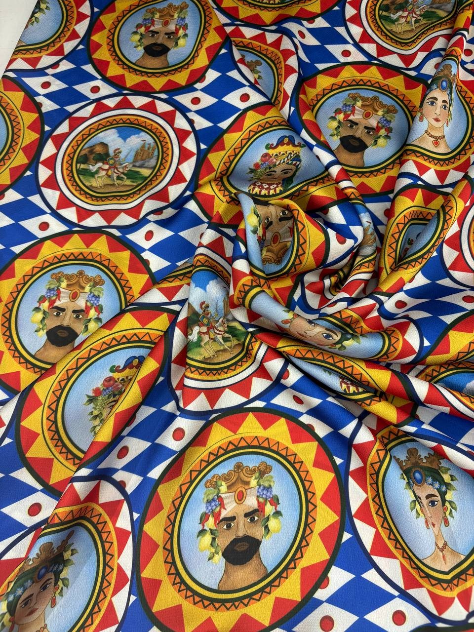 Satin Sicily Maiolica Royal Scampolo 3,00x1,50