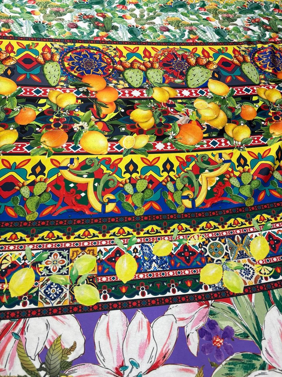 Satin Sicily MIX floreale Scampolo 3,00x1,50