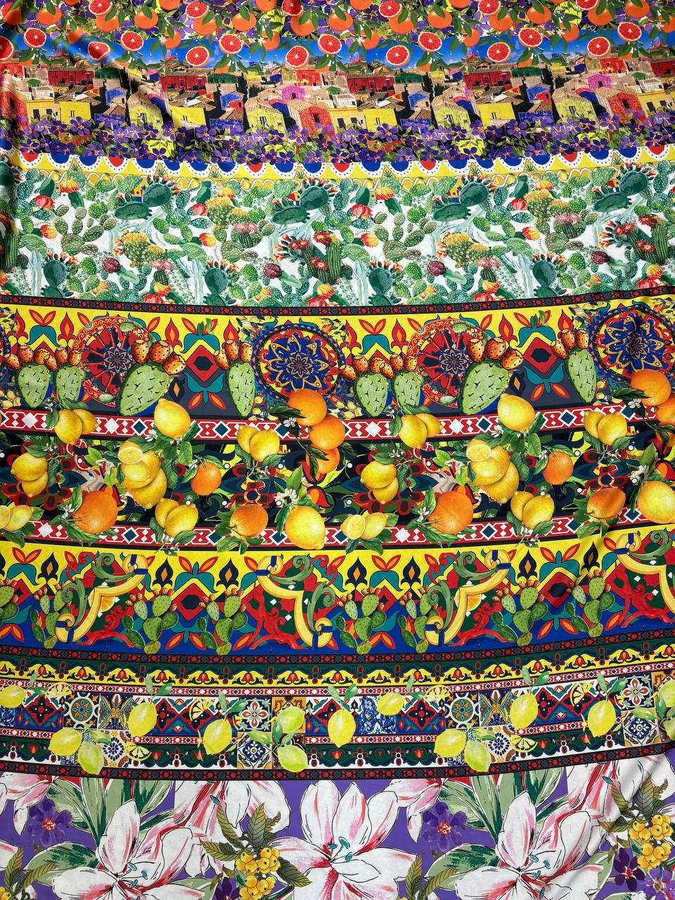 Satin Sicily MIX floreale Scampolo 3,00x1,50