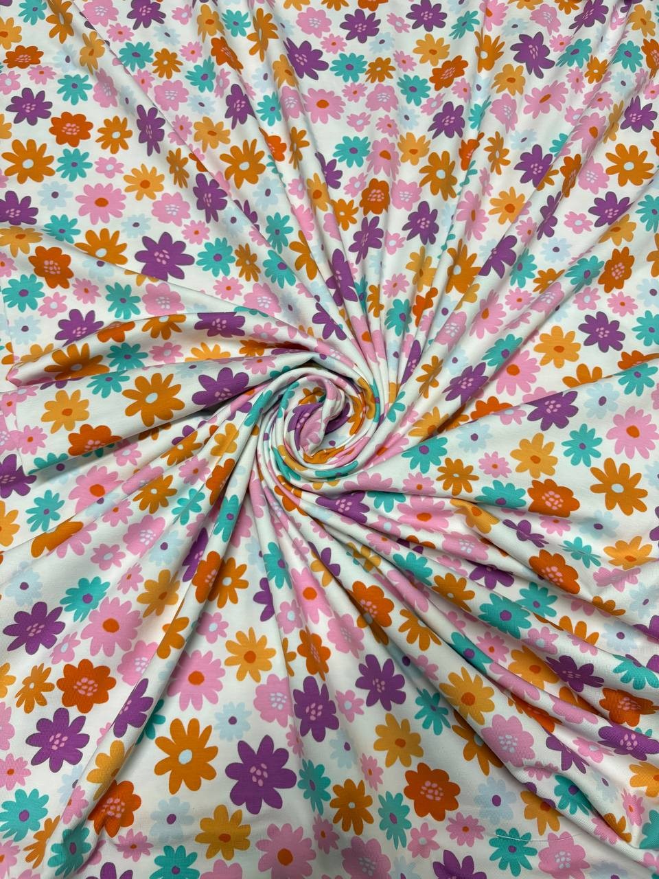 Jersey Di Cotone Fiorellino Primavera