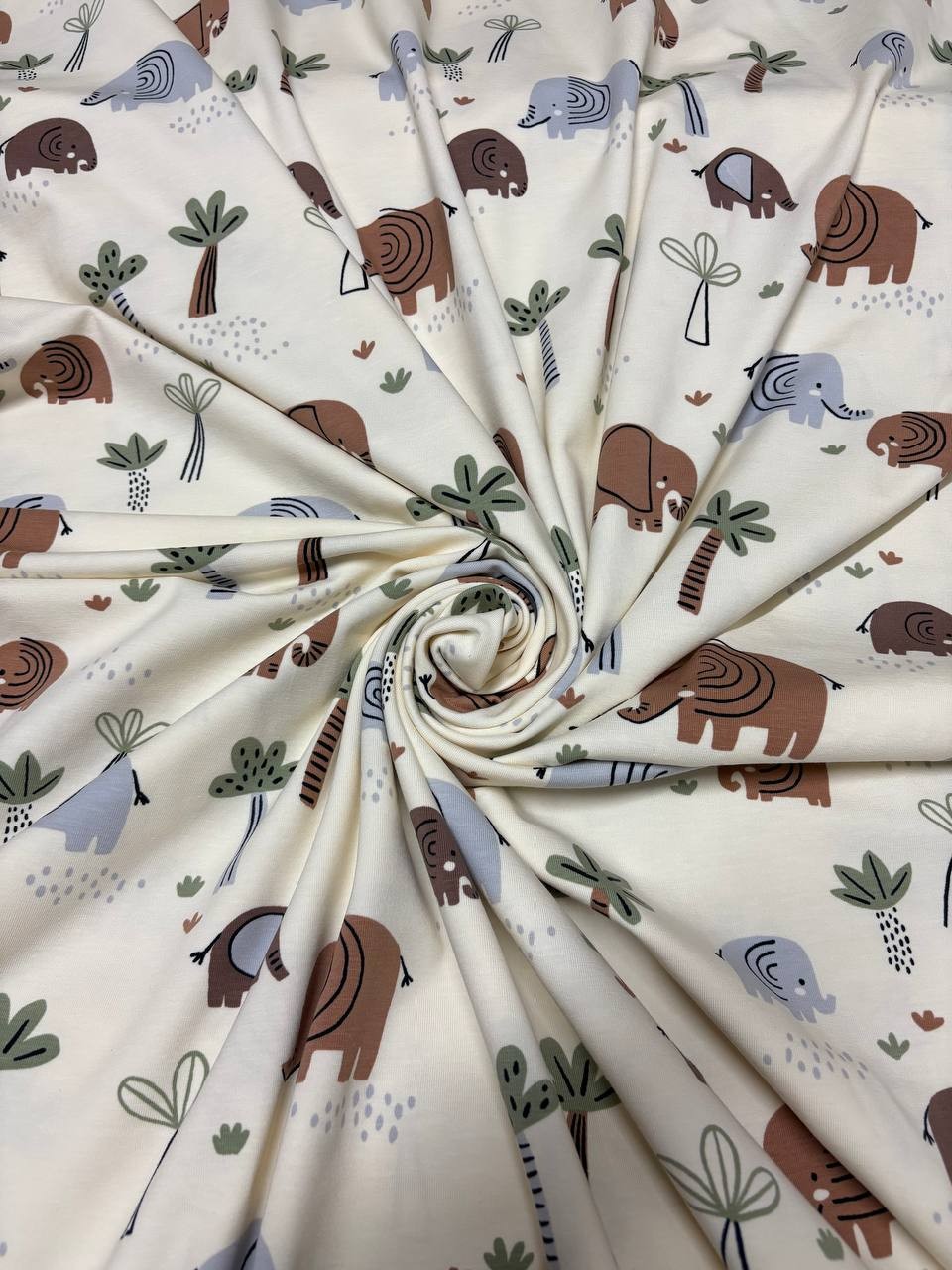Jersey Di Cotone Elefante TROPICAL