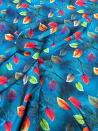 Scampolo Satin Foglia Petrolio 3,00x1,50 - WorldTessuti