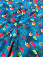 Scampolo Satin Foglia Petrolio 3,00x1,50 - WorldTessuti