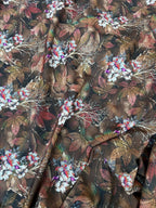 Satin Floreale Arab Floreale Marroncino 3,00x1,50 - WorldTessuti