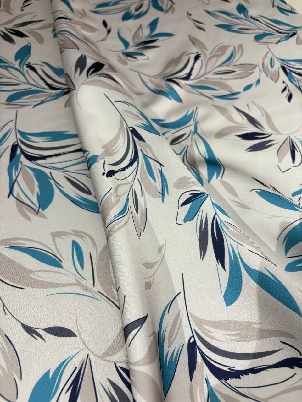 Scampolo Duchessa Elastica Floreale Sfumato Petrolio 300x150 - WorldTessuti