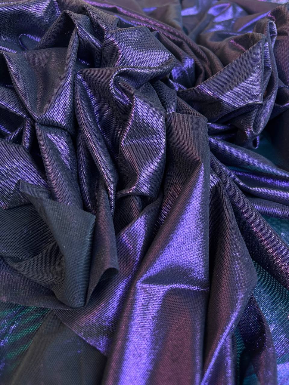 Rete (tullè) Bielastico Viola Glitter