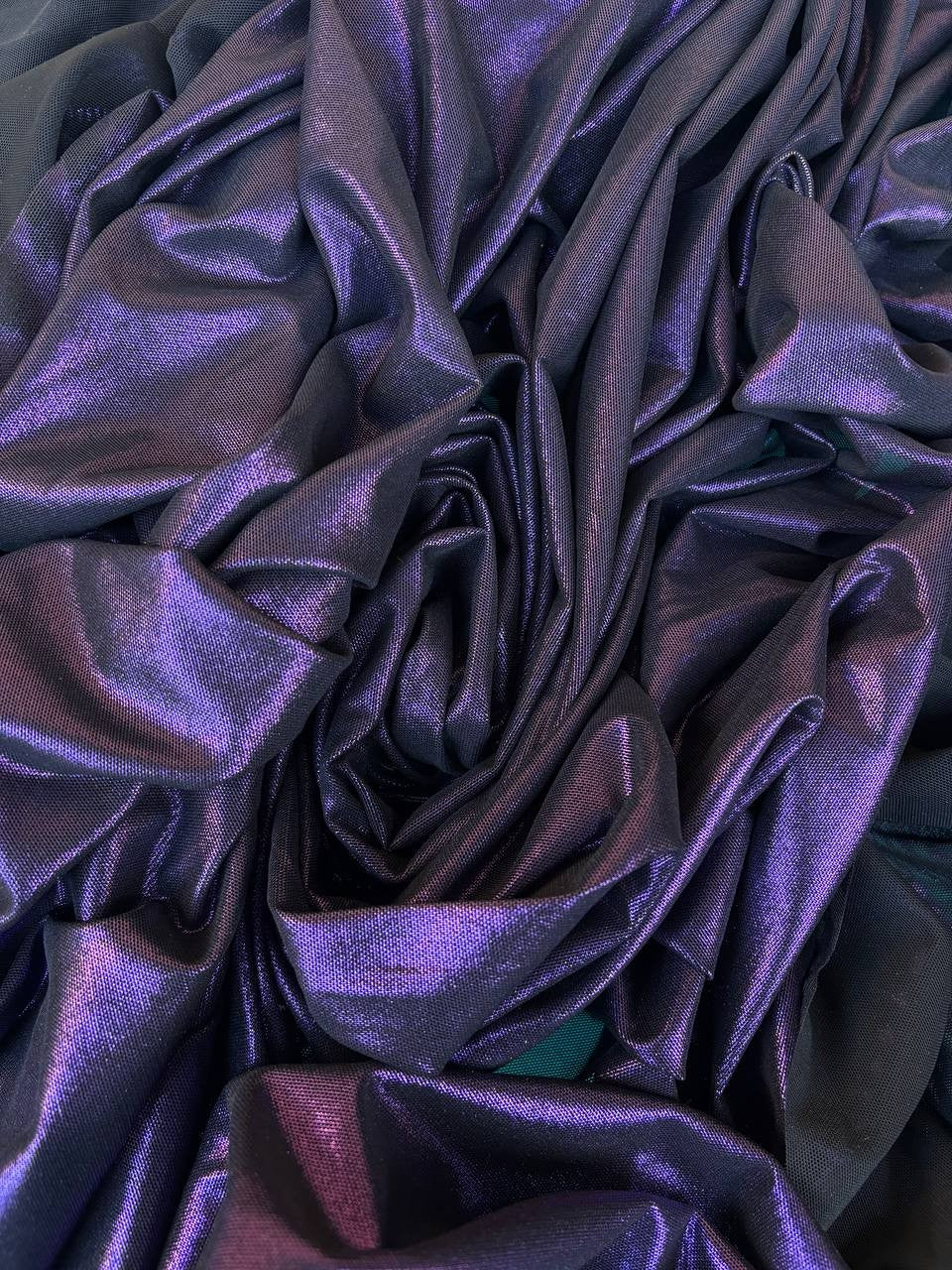 Rete (tullè) Bielastico Viola Glitter