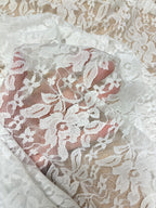 Pizzo Macrame Floreale Bianco Bielastico