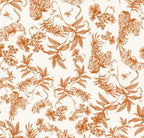 Duchessa Stile Tela de jouy Animalier Arancio coccio - WorldTessuti