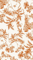 Duchessa Stile Tela de jouy Animalier Arancio coccio - WorldTessuti