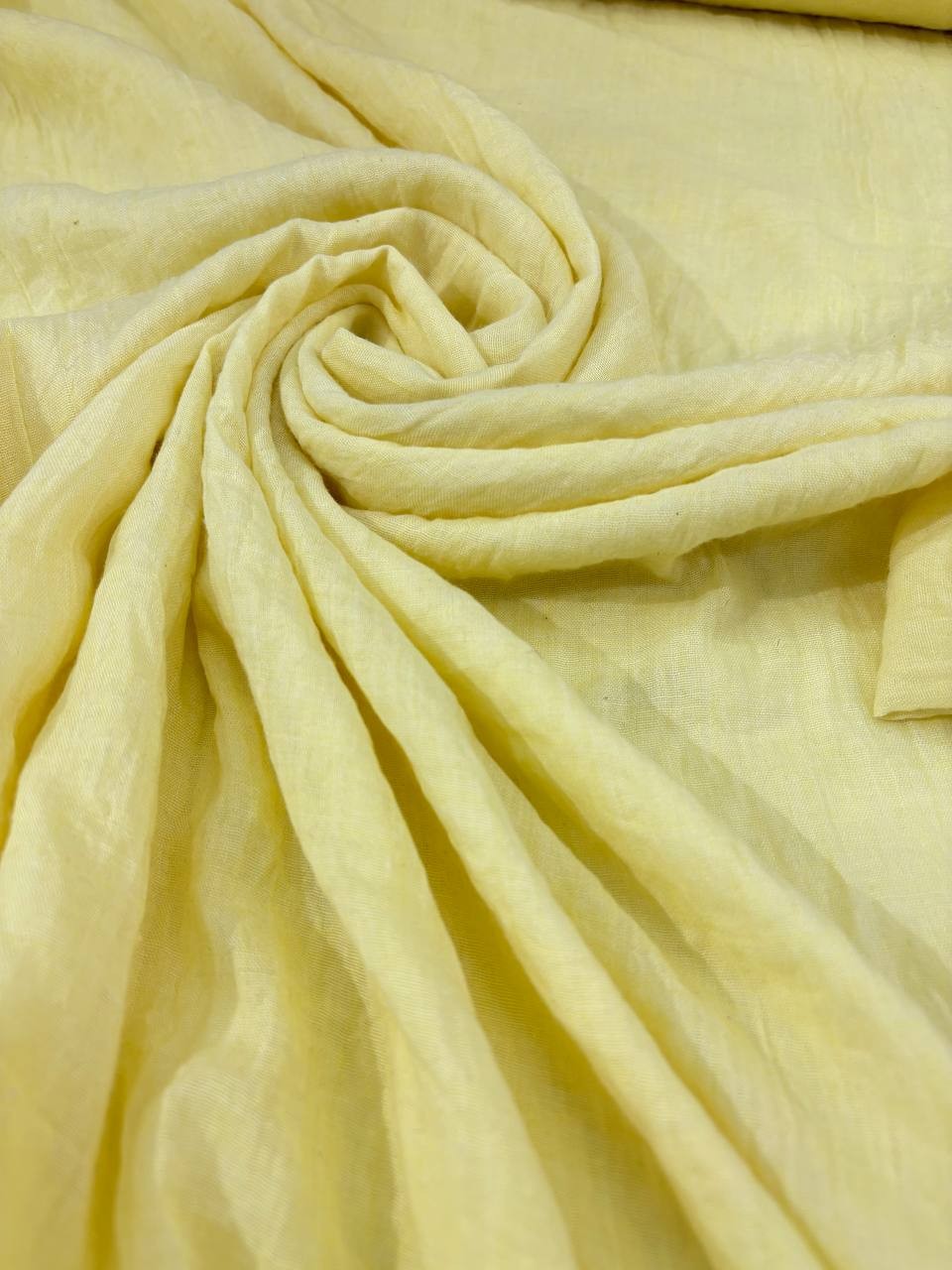 Mussola Garza Cotone Giallo Paglierino
