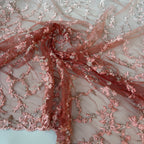 Scampolo Pizzo Cerimonia floreale 1,90x1,30 rosa salmone