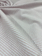 Tessuto Cotone Clo Clo Rigato Rosa - WorldTessuti