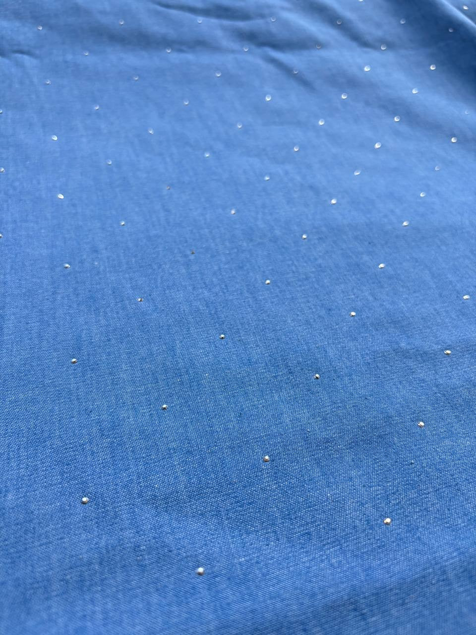 Jeans chambray Ricamato Punto Luce Glitter