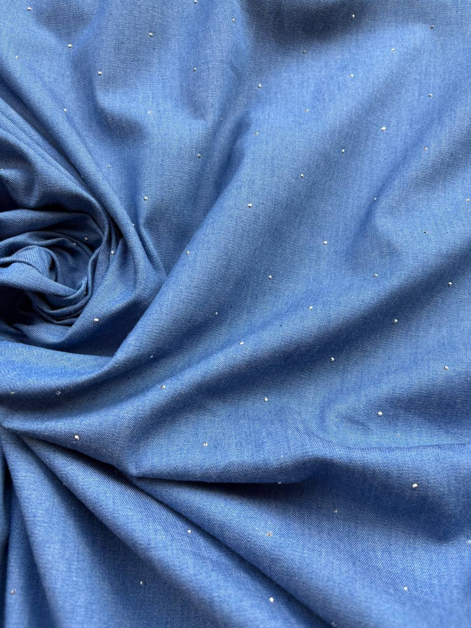 Jeans chambray Ricamato Punto Luce Glitter