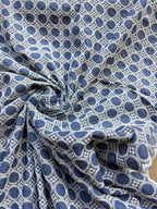 Jeans chambray Ricamato Geometrico Stile Missoni - WorldTessuti