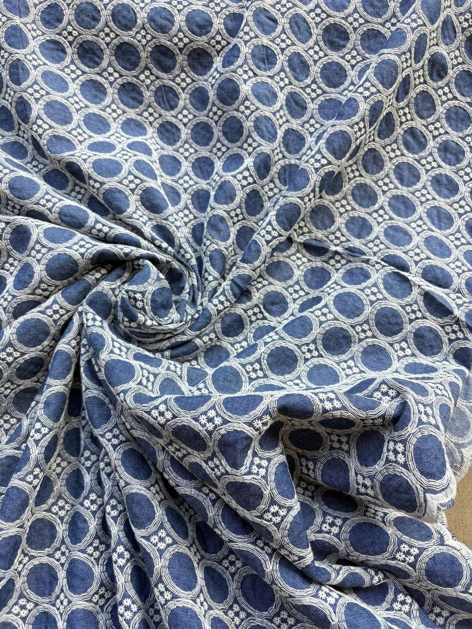 Jeans chambray Ricamato Geometrico Stile Missoni