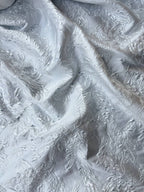 Broccato Floreale Matlassè Bianco - WorldTessuti