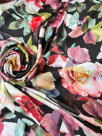 Tessuto Satin Floreale MARAVIGLIA (sottoprezzo) - WorldTessuti