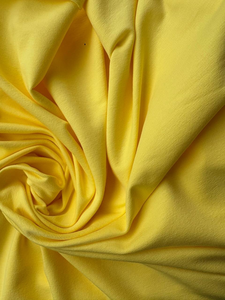 Tessuto Felpa PANTAREI Cotone Garzata Giallo Primaverile