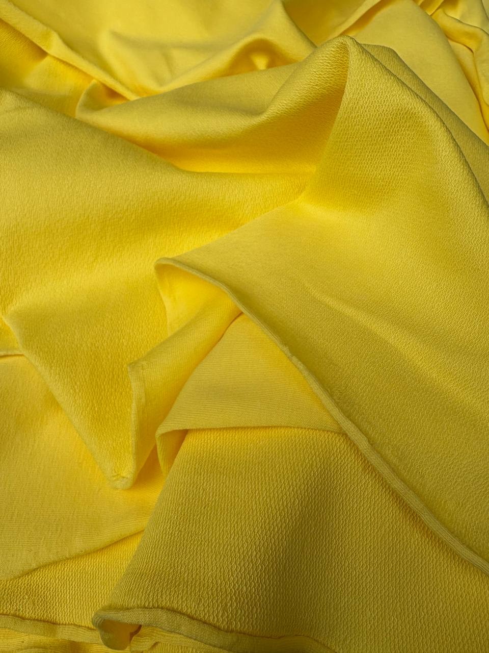 Tessuto Felpa PANTAREI Cotone Garzata Giallo Primaverile