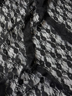 Pizzo Macrame Fiore Nero Bielastico - WorldTessuti