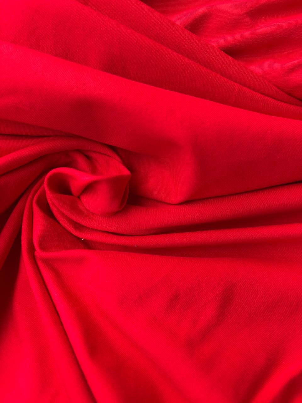 Tessuto Felpa PANTAREI Cotone Garzata Rosso Primaverile