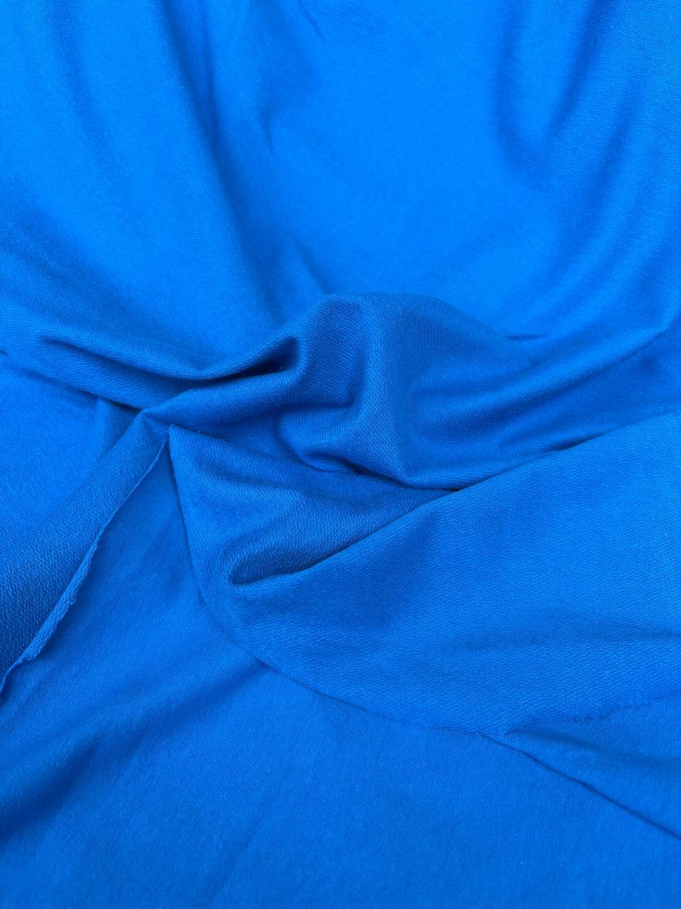 Tessuto Felpa PANTAREI Cotone Garzata Blu Royal Primaverile