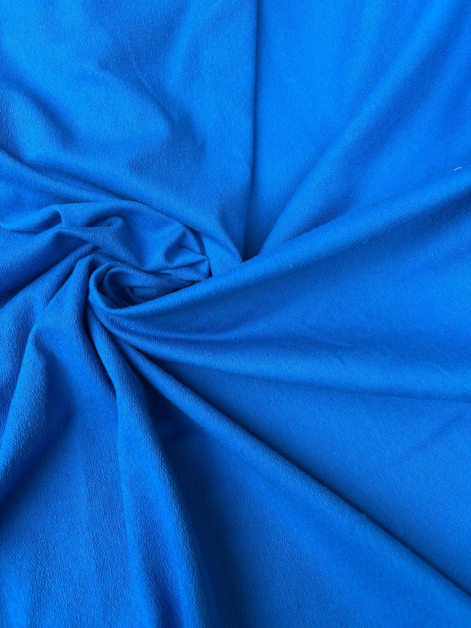 Tessuto Felpa PANTAREI Cotone Garzata Blu Royal Primaverile
